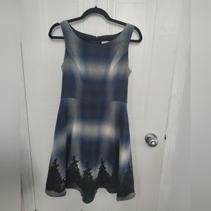 Jessica Simpson Short Sleeves Plaid Applique Dress Women
